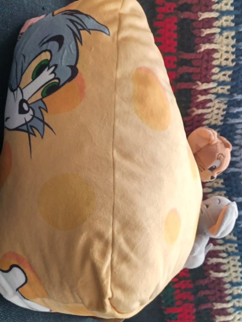 Tom, Jerry & Tuffy Cheese Plush Cushion — Rare Ichiban Kuji "Last One" 2024 NWT